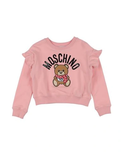 Moschino Kid Babies'  Toddler Girl Sweatshirt Pink Size 5 Cotton, Elastane