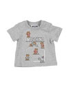 Moschino Baby Newborn Boy T-shirt Grey Size 3 Cotton, Elastane