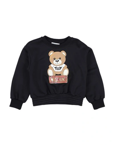 Moschino Kid Babies'  Toddler Girl Sweatshirt Black Size 6 Polyamide, Cotton, Elastane