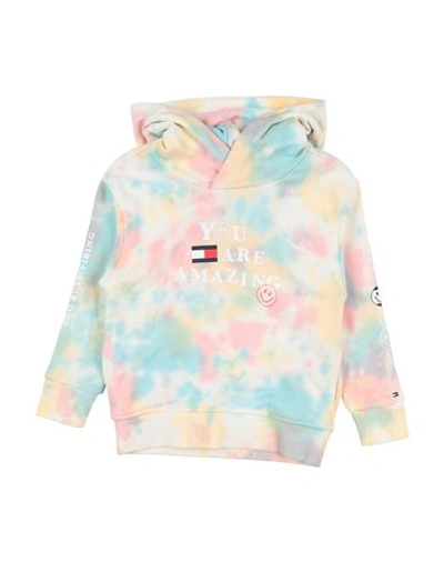 Tommy Hilfiger Babies'  Toddler Girl Sweatshirt Sky Blue Size 6 Cotton, Polyester, Elastane