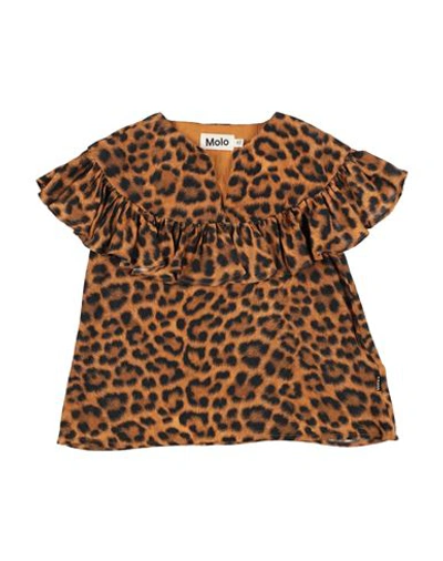Molo Babies'  Toddler Girl Top Camel Size 5 Viscose In Beige