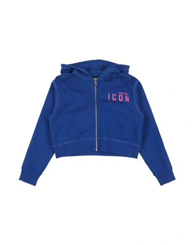 Dsquared2 Babies'  Toddler Girl Sweatshirt Blue Size 6 Cotton, Elastane