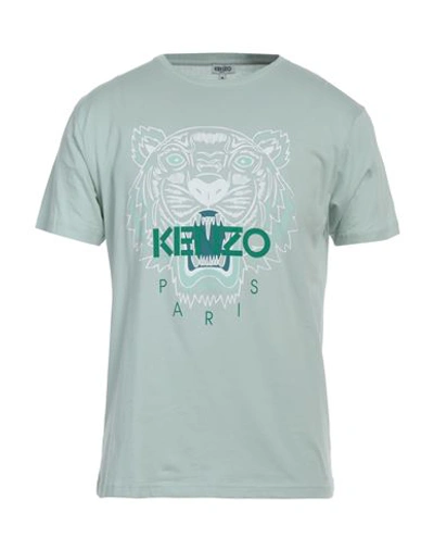 Kenzo Man T-shirt Sage Green Size Xxl Cotton