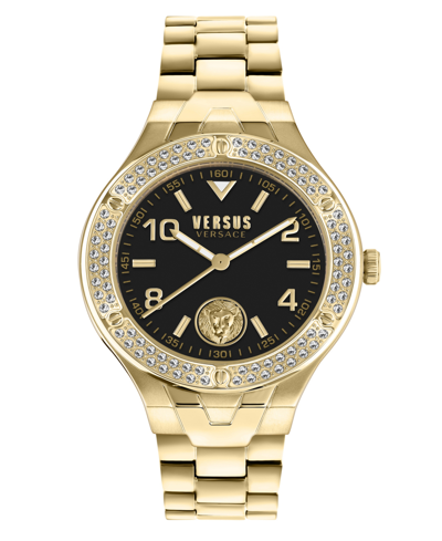 Versus Women's Vittoria Three Hand Gold-tone Stainless Steel Watch 38mm