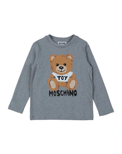 Moschino Kid Babies'  Toddler T-shirt Grey Size 5 Cotton, Elastane