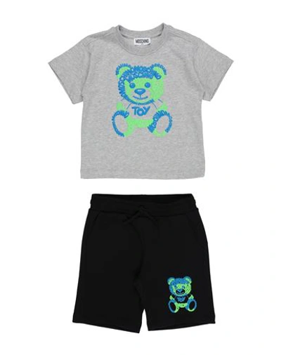 Moschino Kid Babies'  Toddler Boy Co-ord Light Grey Size 6 Cotton, Elastane