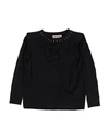 Aniye By Toddler Girl T-shirt Black Size 6 Cotton In Black