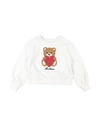 Moschino Kid Babies'  Toddler Girl Sweatshirt Cream Size 5 Cotton, Elastane In White