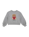 Moschino Kid Babies'  Toddler Girl Sweatshirt Light Grey Size 6 Cotton, Elastane