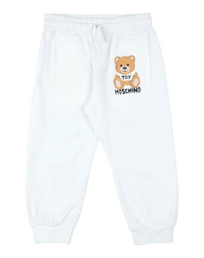 Moschino Kid Babies'  Toddler Pants White Size 6 Cotton, Elastane