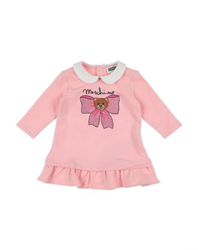 Moschino Baby Newborn Girl Baby Dress Light Pink Size 3 Cotton, Elastane, Polyester