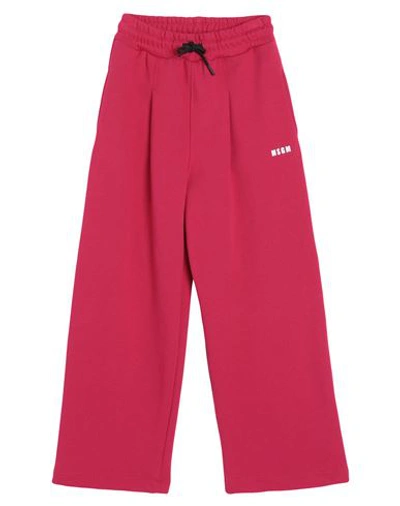 Msgm Babies'  Toddler Girl Pants Fuchsia Size 6 Cotton In Pink