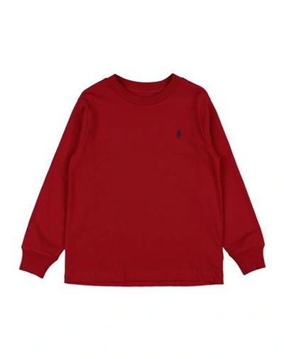 Polo Ralph Lauren Babies'  Cotton Jersey Long-sleeve Tee Toddler Boy T-shirt Red Size 5 Cotton