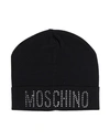 Moschino Kid Toddler Girl Hat Black Size 4 Wool, Acrylic, Polyester In Black