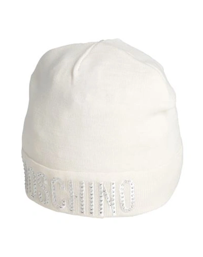 Moschino Kid Babies'  Toddler Girl Hat Ivory Size 4 Wool, Acrylic, Polyester In White