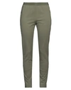 LIVIANA CONTI LIVIANA CONTI WOMAN LEGGINGS SAGE GREEN SIZE 6 VISCOSE, POLYAMIDE, ELASTANE