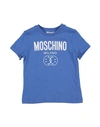 Moschino Kid Babies'  Toddler Boy T-shirt Blue Size 6 Cotton