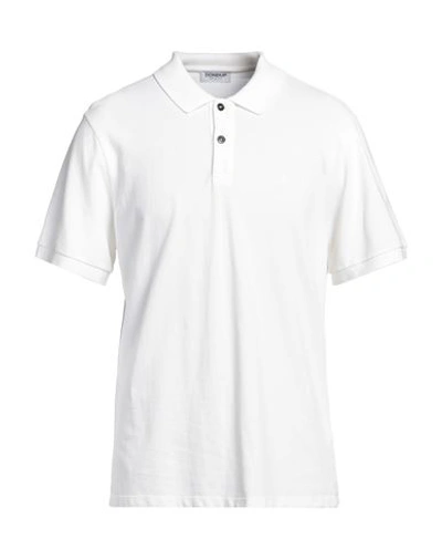 Dondup Man Polo Shirt Ivory Size L Cotton In White