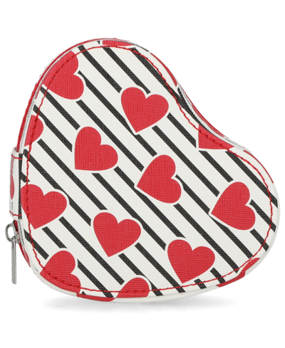 Stella & Max Heart Shaped Compact Jewelry Box In Heart Stripe Print