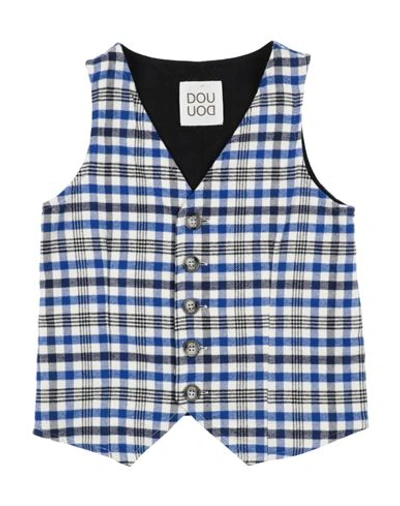 Douuod Babies'  Toddler Boy Tailored Vest Blue Size 4 Cotton, Viscose