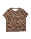 Vicolo Toddler Girl T-shirt Camel Size 6 Cotton In Beige