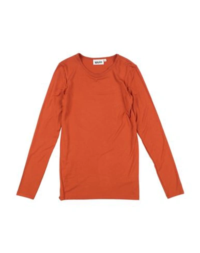 Molo Babies'  Toddler Girl T-shirt Rust Size 4 Viscose, Elastane In Red