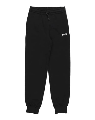 Msgm Toddler Pants Black Size 6 Cotton In Black