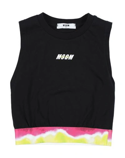 Msgm Babies'  Toddler Girl T-shirt Black Size 6 Cotton