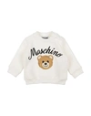 Moschino Baby Babies' Ivory Cotton Teddy Bear Sweatshirt In White