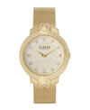 Versus Women's Mouffetard Two Hand Gold-tone Stainless Steel Watch 38mm In Cream/gold