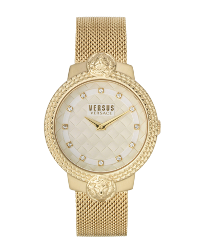 Versus Women's Mouffetard Two Hand Gold-tone Stainless Steel Watch 38mm