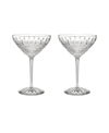 Waterford Mastercraft Irish 10 oz Lace Martini Glass, Set Of 2 In Clear