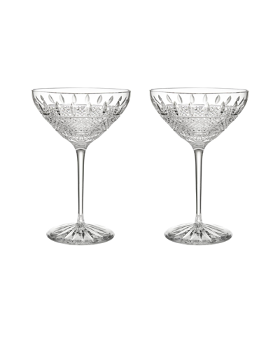 Waterford Mastercraft Irish 10 oz Lace Martini Glass, Set Of 2 In Clear