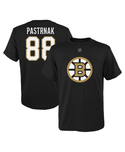 Outerstuff Kids' Big Boys David Pastrnak Black Boston Bruins Name And Number T-shirt