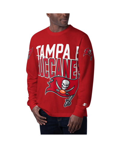 Starter Men's  Red Tampa Bay Buccaneers Clutch Hit Long Sleeve T-shirt