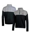 Champion Women's  Black Cincinnati Bearcats Color-blocked Quarter-zip Sweatshirt In Black