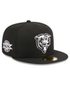 New Era Black Chicago Bears Alternate Logo Main Patch 59fifty Fitted Hat In Black