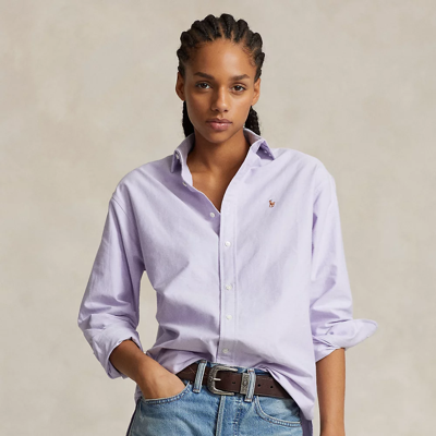 Ralph Lauren Relaxed Fit Cotton Oxford Shirt In Sky Lavendar