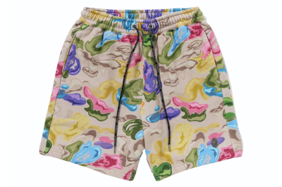 Pre-owned Bape A Bathing Ape Art Camo Sweat Shorts Multicolor