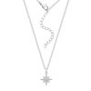 Diamonbliss Dainty Starburst Pendant Necklace In Gray