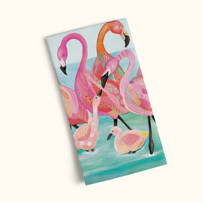 Werkshoppe Flamingo Beach | Cotton Tea Towel In Multi