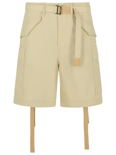 791 Beige Cotton Bermuda Shorts