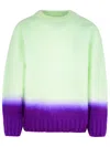 791 Sacai 'gradation' Green Alpaca Blend Sweater In Green