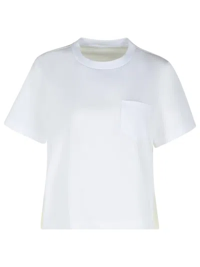 791 SACAI WHITE COTTON T-SHIRT