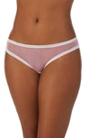 On Gossamer Hip-g Mesh Thong In Orchid Smoke