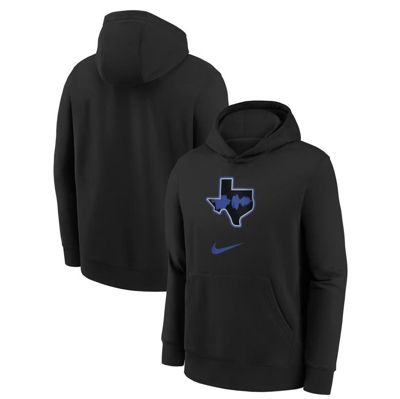 Nike Kids' Big Boys  Black Distressed Dallas Mavericks 2023/24 City Edition Essential Pullover Hoodie