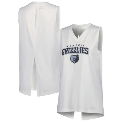 Levelwear White Memphis Grizzlies Paisley Peekaboo Tank Top