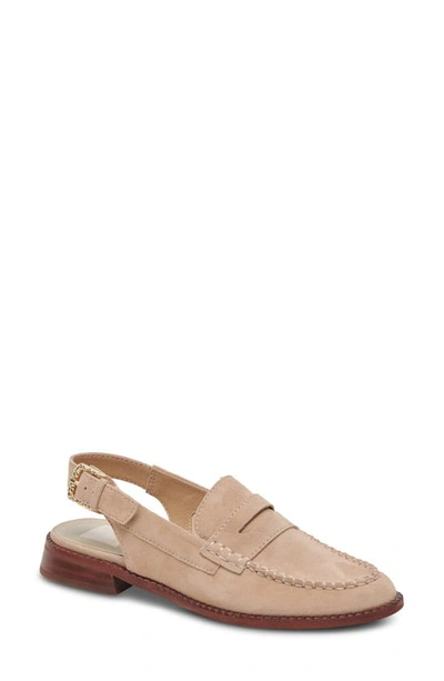 Dolce Vita Hardi Slingback Penny Loafer In Camel Suede