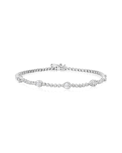 Meira T 14k 1.55 Ct. Tw. Diamond Tennis Bracelet In Metallic