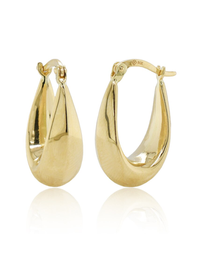 Sabrina Designs 14k Tapered Hoops In Metallic